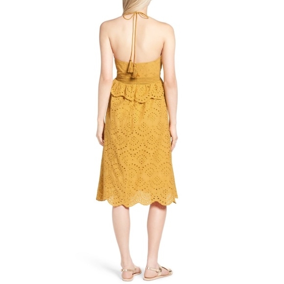 NWT Moon River Yellow Eyelet Dress - Picture 2 of 2
